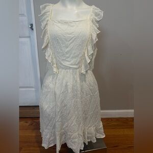 Altar'd State Cream Ruffle Mini Dress